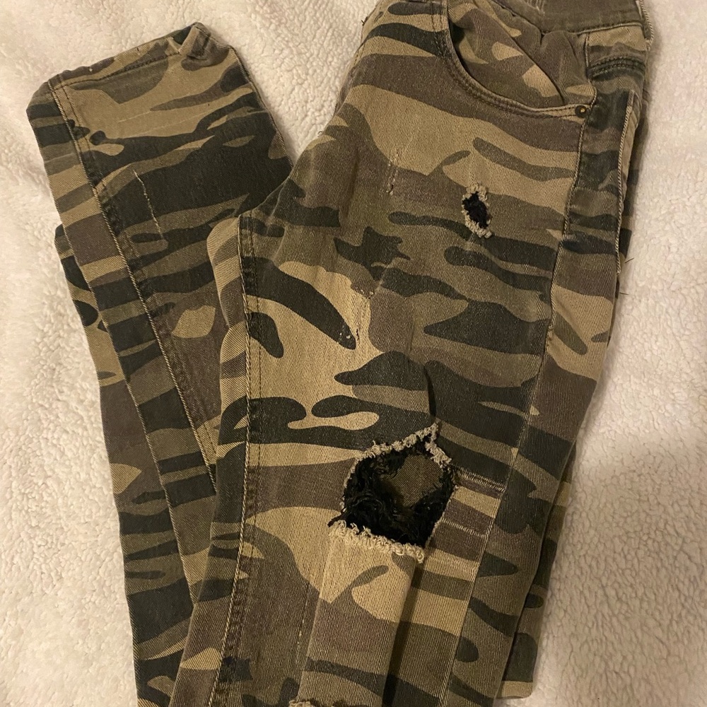 Camo mens skinny jeans